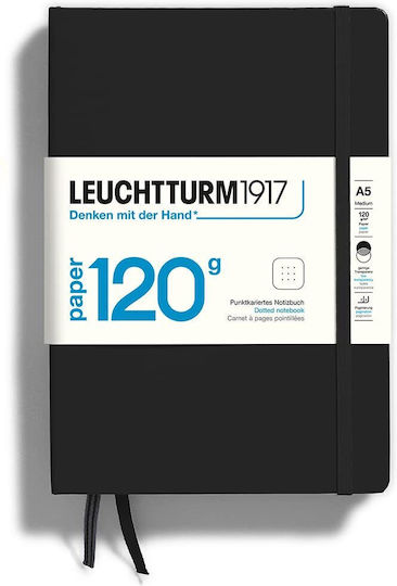 Leuchtturm1917 Тетрадка A5 с Точки Черен