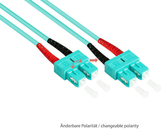 Good Connections Кабел Оптично Влакно SC-SC 15м Тюркоазен