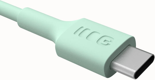 Green Cell USB 2.0 Cable USB-C male - USB-C 100W Πράσινο 0.3m