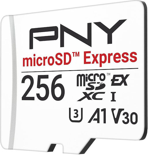 PNY microSDXC 256GB U3 V30 A1 UHS-I 890MB/s με αντάπτορα