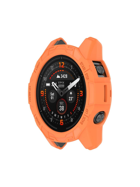 Θήκη Σιλικόνης σε Πορτοκαλί χρώμα για Garmin Epix Pro, Epix Pro Gen 2, Fenix 7, 7 Pro Θήκη Σιλικόνης σε Πορτοκαλί χρώμα για Garmin Epix Pro, Epix Pro Gen 2, Fenix 7, 7 Pro