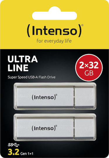 Intenso Ultra Line 32GB USB 3.2 Stick Ασημί