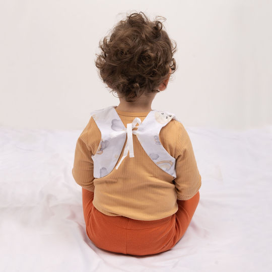 Kidizi Waterproof Bib from 100% Cotton with Pocket Beige for 36 m+ 2pcs
