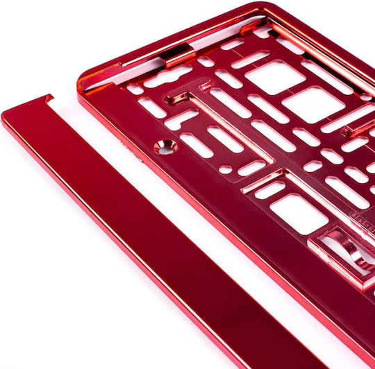 Alista Home Car License Plate Frame Plastic Red 1pcs
