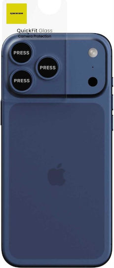 Spacecase Quickfit Протектор за камера Закалено стъкло Blue за iPhone 17 Pro, iPhone 17 Pro Max
