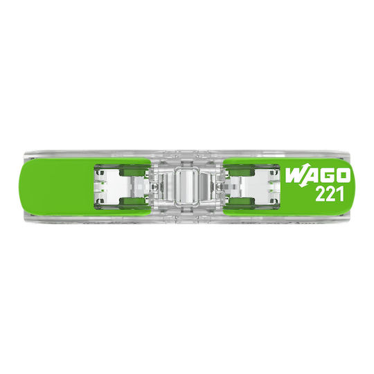 Wago Green Range 2-Conductor Through Connector Lever 221-2431 Nominal Cross-Section 4 mm² Lever Suitable for All Conductor Types 12 Pieces