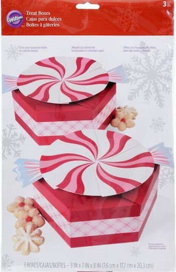 Wilton Box for Gift Red 3pcs