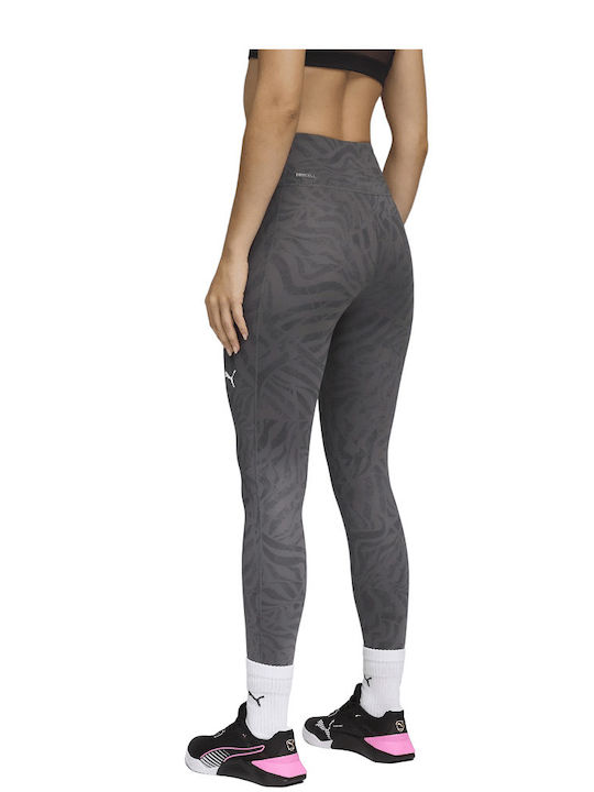 Essentials Training Γυναικείο Cropped Κολάν Ψηλόμεσο Γκρι