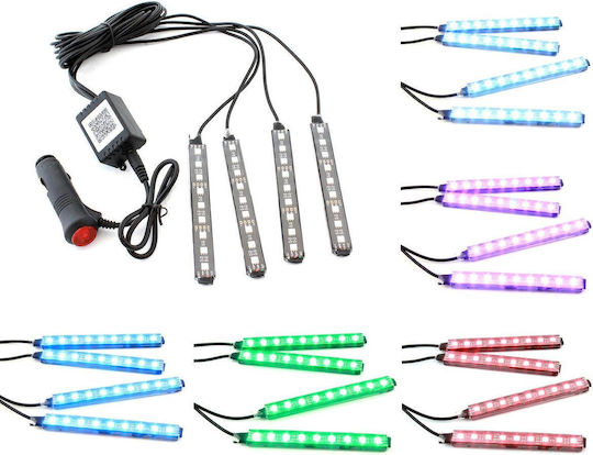 Lumini LED RGB pentru sub mașină, interior și exterior, Bluetooth 12cm Zd65b