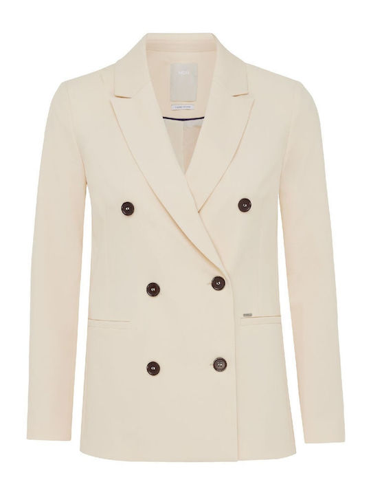 Mexx Blazer pentru femei Încrucișat Sacou Bej