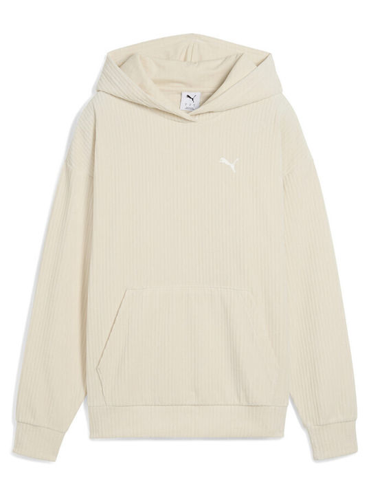 Ess Elevated Women's Sweatshirt Velvet Hooded Alpine Snow