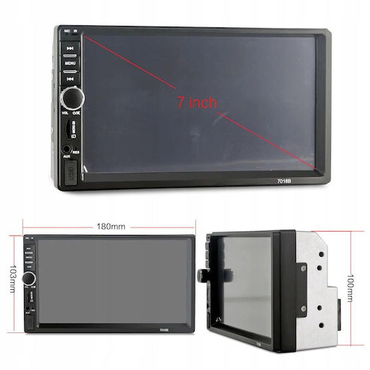 Alista Home Auto-Audiosystem 2DIN (Bluetooth/USB/AUX)