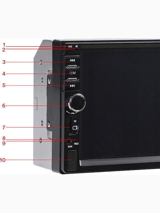 Alista Home Auto-Audiosystem 2DIN (Bluetooth/USB/AUX)