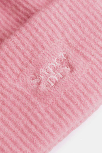 D2 Sdna Beanie Beanie with Rib Knit in Pink color