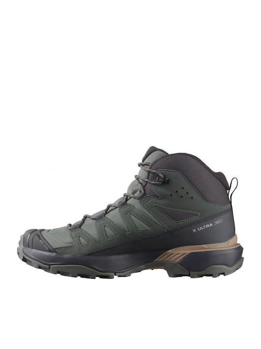 Salomon X Ultra 360 Mid Gtx Women's Waterproof Hiking Boots with Gore-Tex Membrane Green