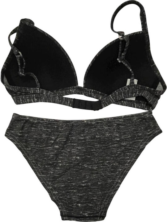 Jadea Spitzen Unterwäsche-Set für Damen BH mit Schlupf Black