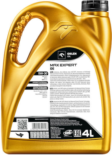 Orlen Maxexpert XD Синтетичен Масло за Автомобили 5W-30 4лт