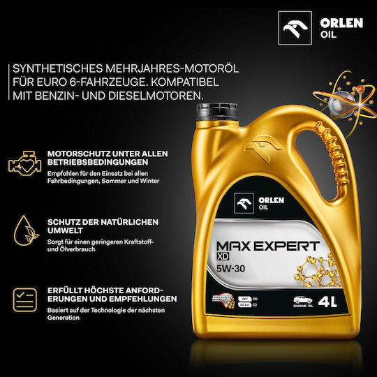 Orlen Maxexpert XD Синтетичен Масло за Автомобили 5W-30 4лт