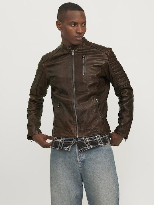 Leather Jacket Brown Stone