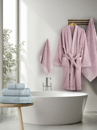 Nima Σετ Πετσέτες Μπάνιου 3τμχ Inverno Light Blue Βάρους 450gr/m²