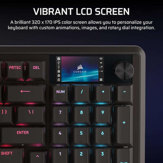 Corsair Vanguard Pro 96 Hall Effect Gaming Keyboard 96% with Corsair MGX switches and RGB lighting (English US)