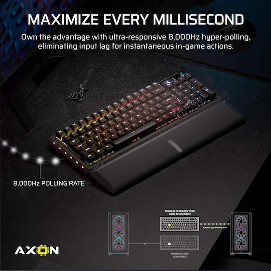 Corsair Vanguard Pro 96 Hall Effect Gaming Keyboard 96% with Corsair MGX switches and RGB lighting (English US)