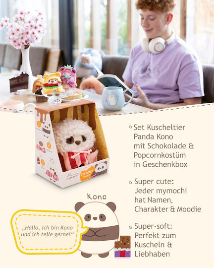 Nici Λούτρινο Kono the Panda in Popcorn Costume 8 εκ.