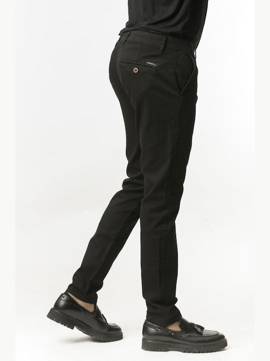 Παντελόνι Chino Ελαστικό σε Slim Εφαρμογή Black