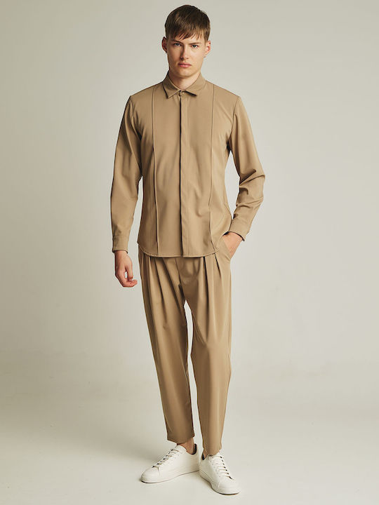 Langärmlig Hemd Beige