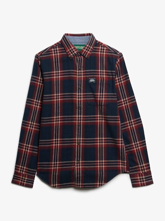 Lumberjack Lumberjack Long-sleeved Cotton Shirt Checked Blue Red