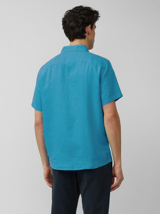 Cu mânecă scurtă In Cămașă Turquoise