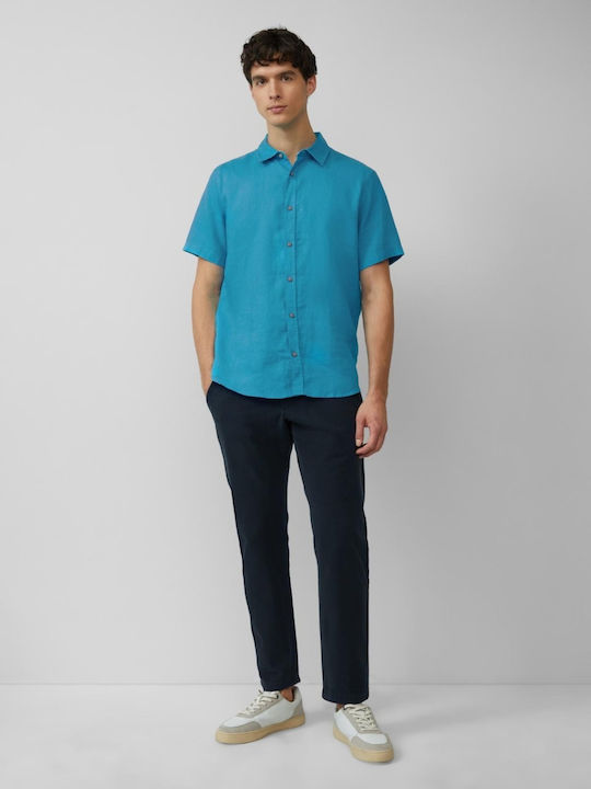 Cu mânecă scurtă In Cămașă Turquoise
