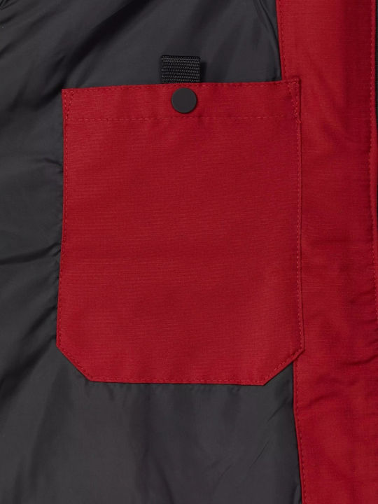 3 in 1 Winter Jacket Puffer Dark Red