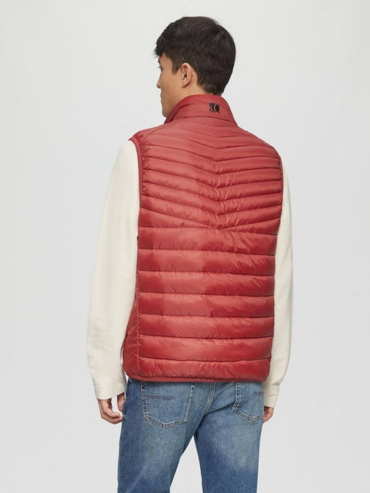 Sleeveless Jacket Puffer Red