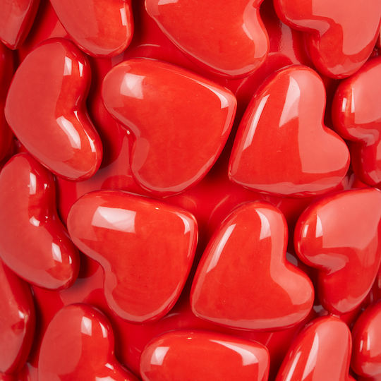 Butlers Decorative Vase Hearts Red 30cm