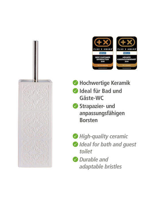 Wenko Cordoba Ceramic Bathroom Toilet Brush White