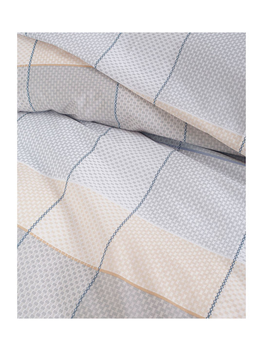 Rythmos Duvet Set Single 160x240cm Colette Grey Light Blue 2pcs 380 GSMGsm