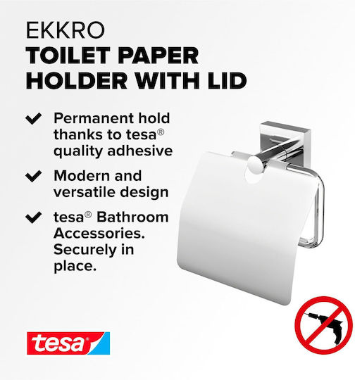 Tesa Wall Mounted Paper Holder Silver