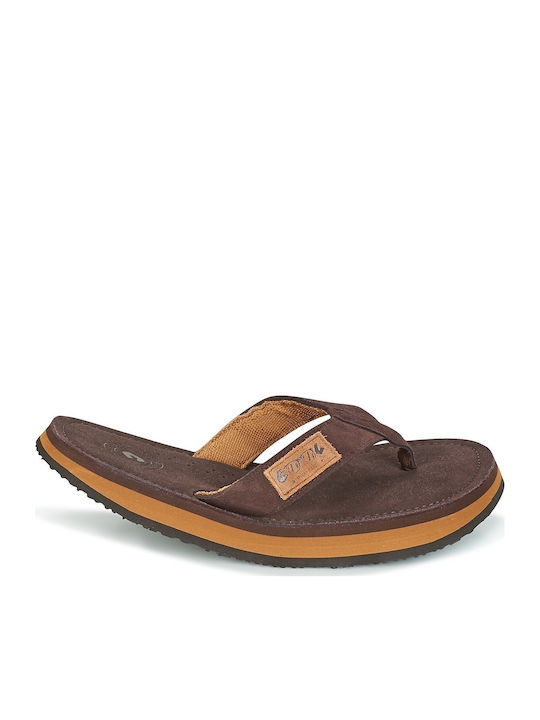 2luxe Ανδρικά Flip Flops Καφέ