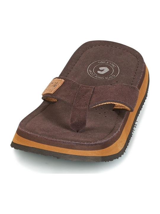 2luxe Ανδρικά Flip Flops Καφέ