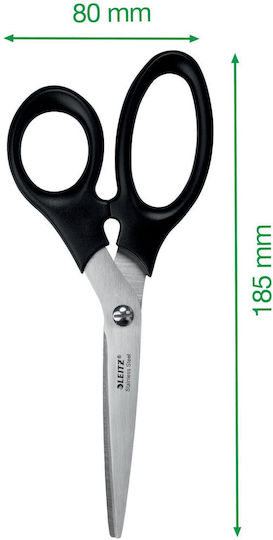Leitz Ножица 18.5бр с Неръждаем Острие Сив 1бр
