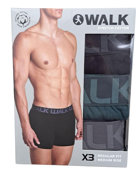 Men's Boxers Black, Dark Green, Medium Grey 3Pack
