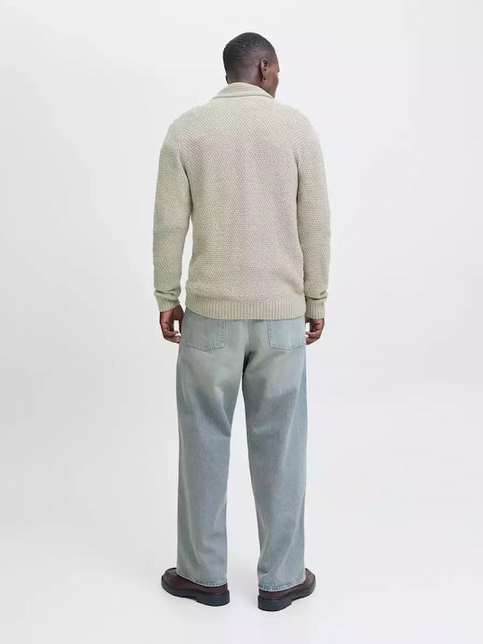 Herren Strickjacke White