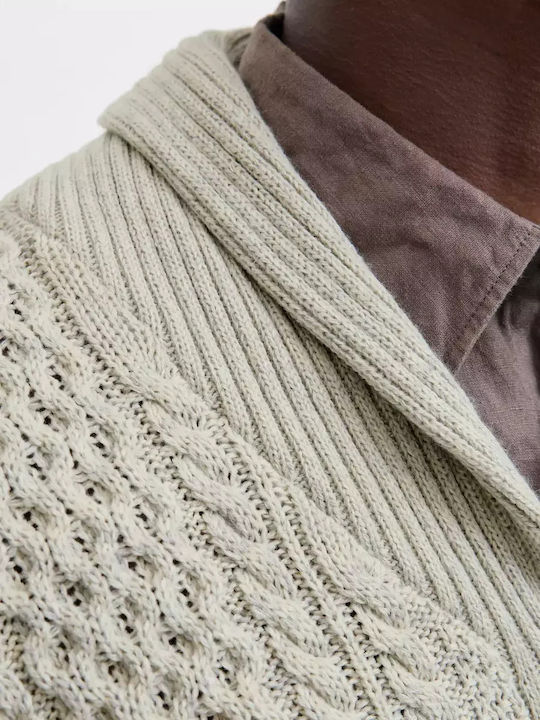 Herren Strickjacke White