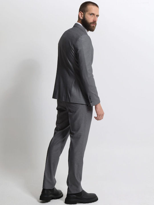 Мъжки Костюм С гиле Grey