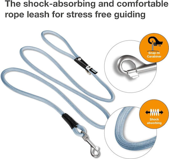 Curli Dog Leash/Lead Strap Comfort in Light Blue color 1.8m x 1cm