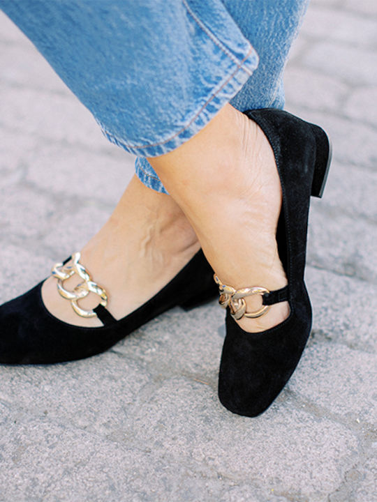 Damen Ballerinas in Schwarz Farbe