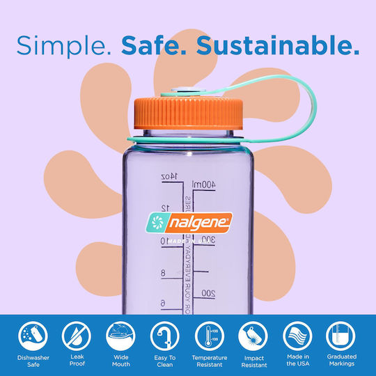 Nalgene Παιδικό Παγούρι Πλαστικό Non Spill Amethyst 500ml