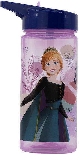 Детска Пластмасова Тетъргонална Бутилка за Вода 530мл Frozen Trust The Journey 74214