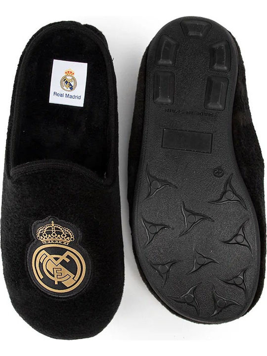 Men's Slippers with Fur Black